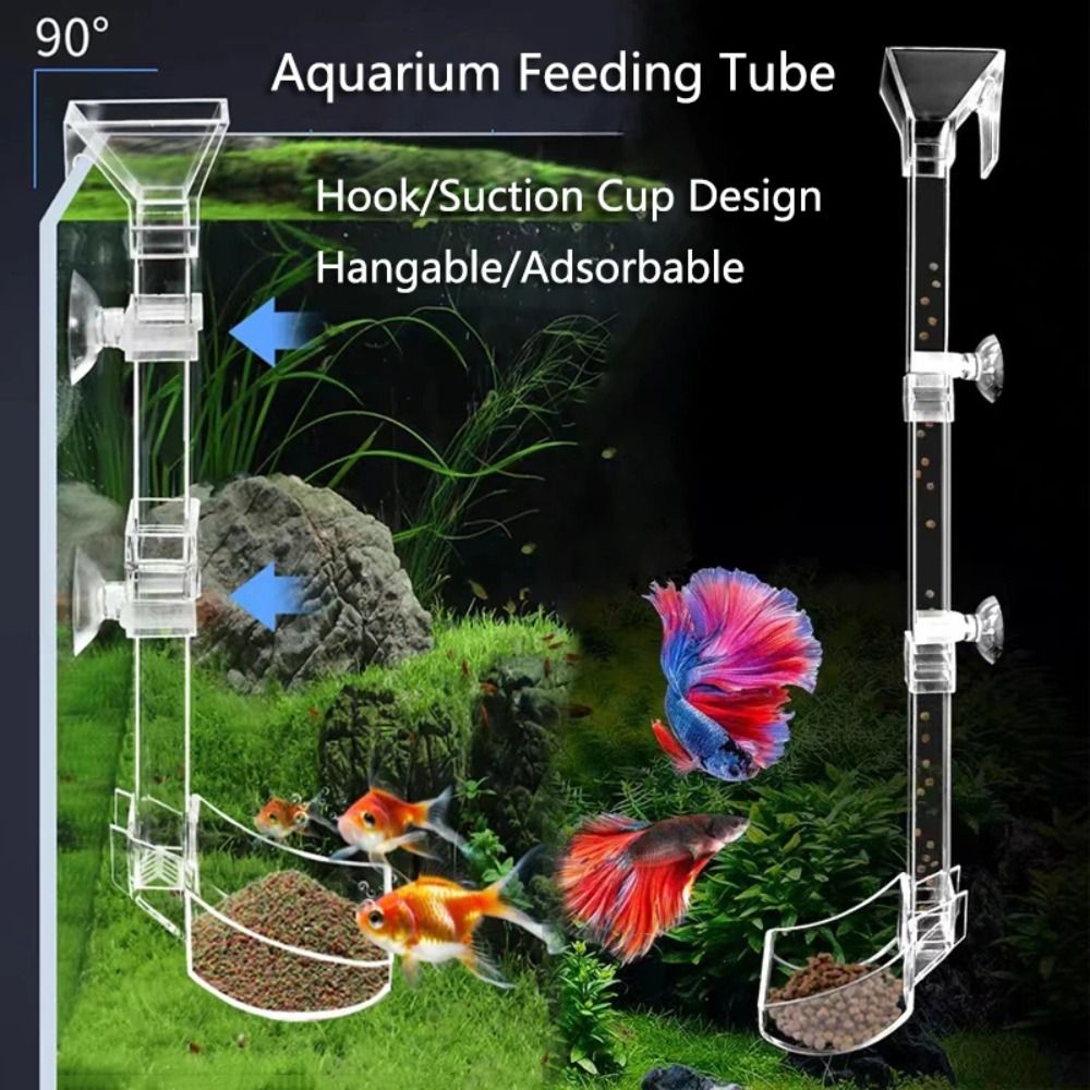 Aquarium Fish Food - Transparent Aquarium Fish Tank Feeder Tube