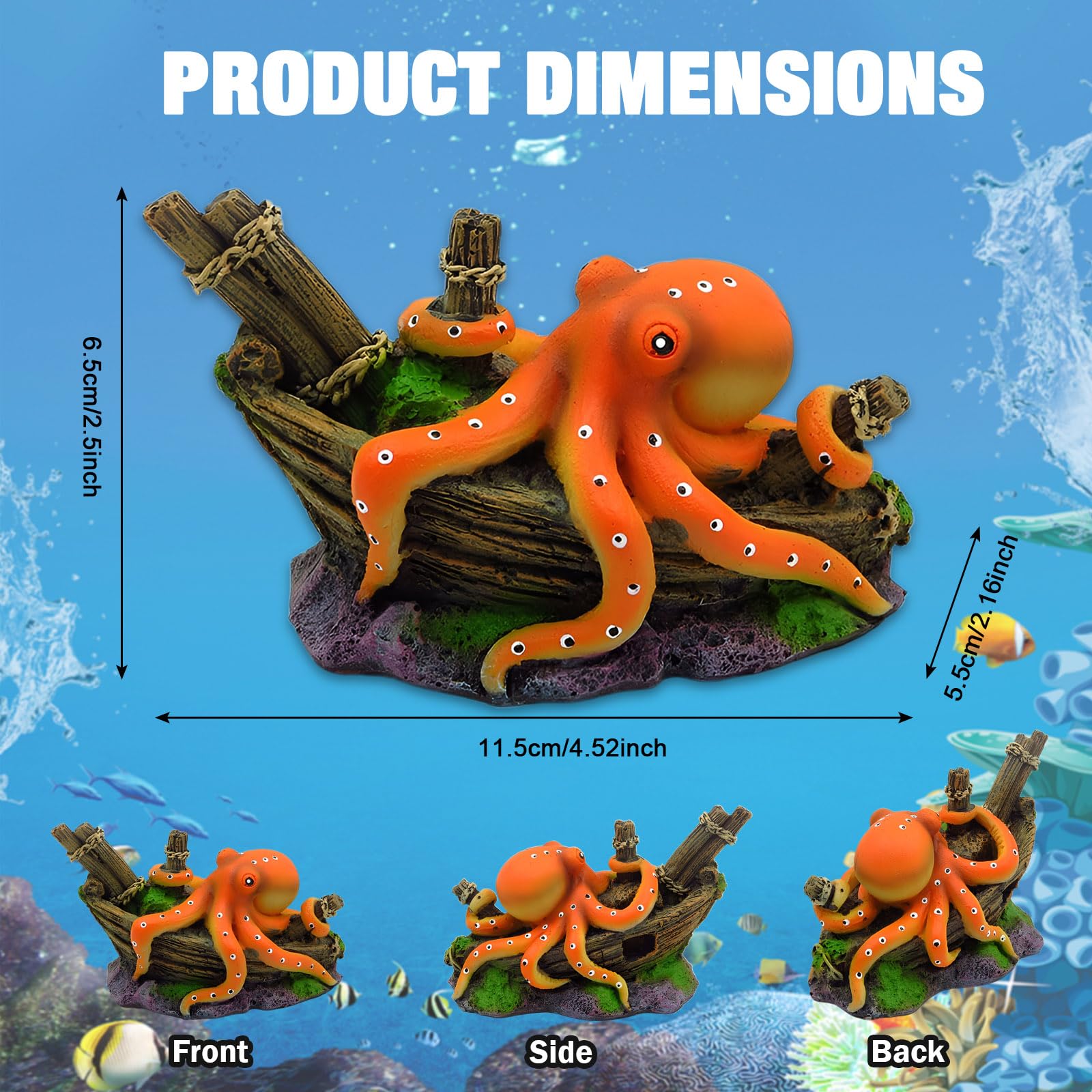 Resin Octopus Statue Ornaments - Aquarium Fish Tank Price ulasan dan harga