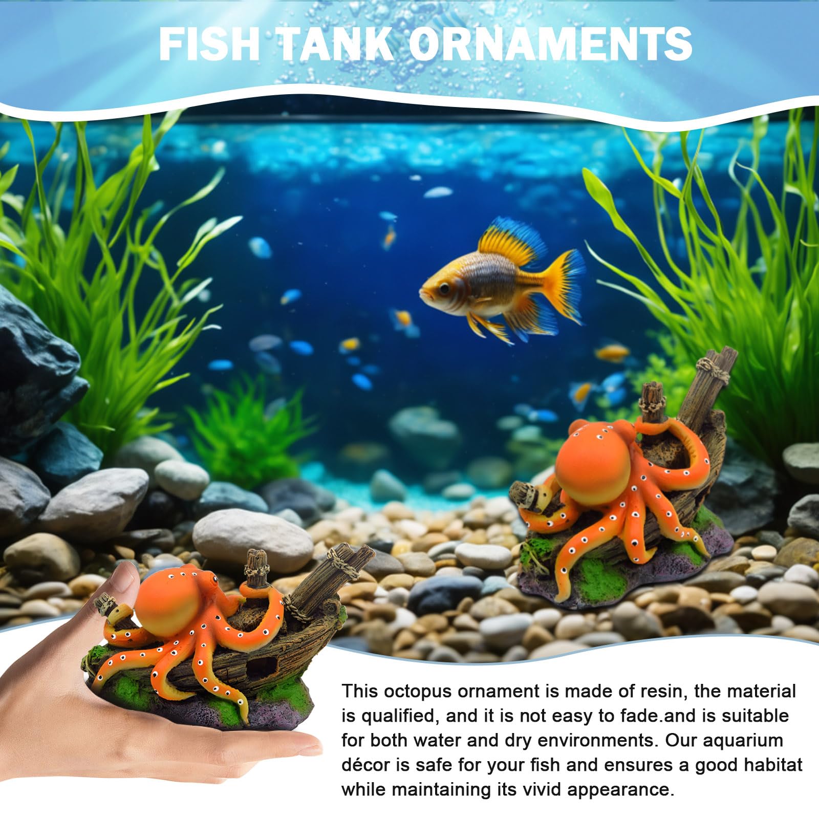 Resin Octopus Statue Ornaments - Aquarium Fish Tank Price ulasan dan harga
