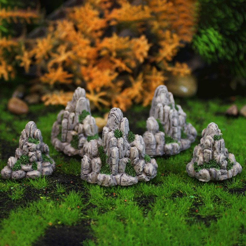 Mini Mountain Miniature Fake S - Aquarium Decoration Rock ulasan dan harga
