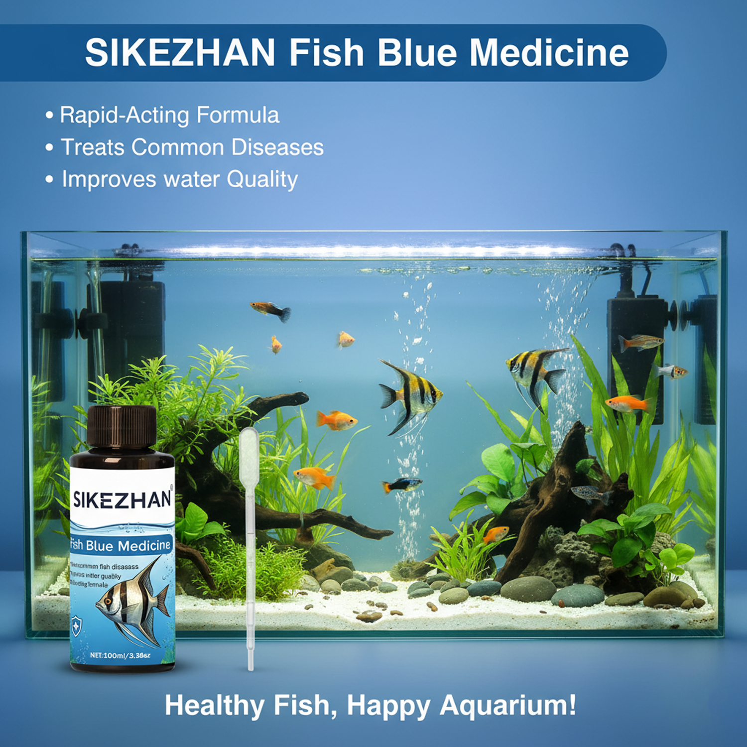 Large 500ml Methylene Blue Fis - Aquarium Xxl ulasan dan harga