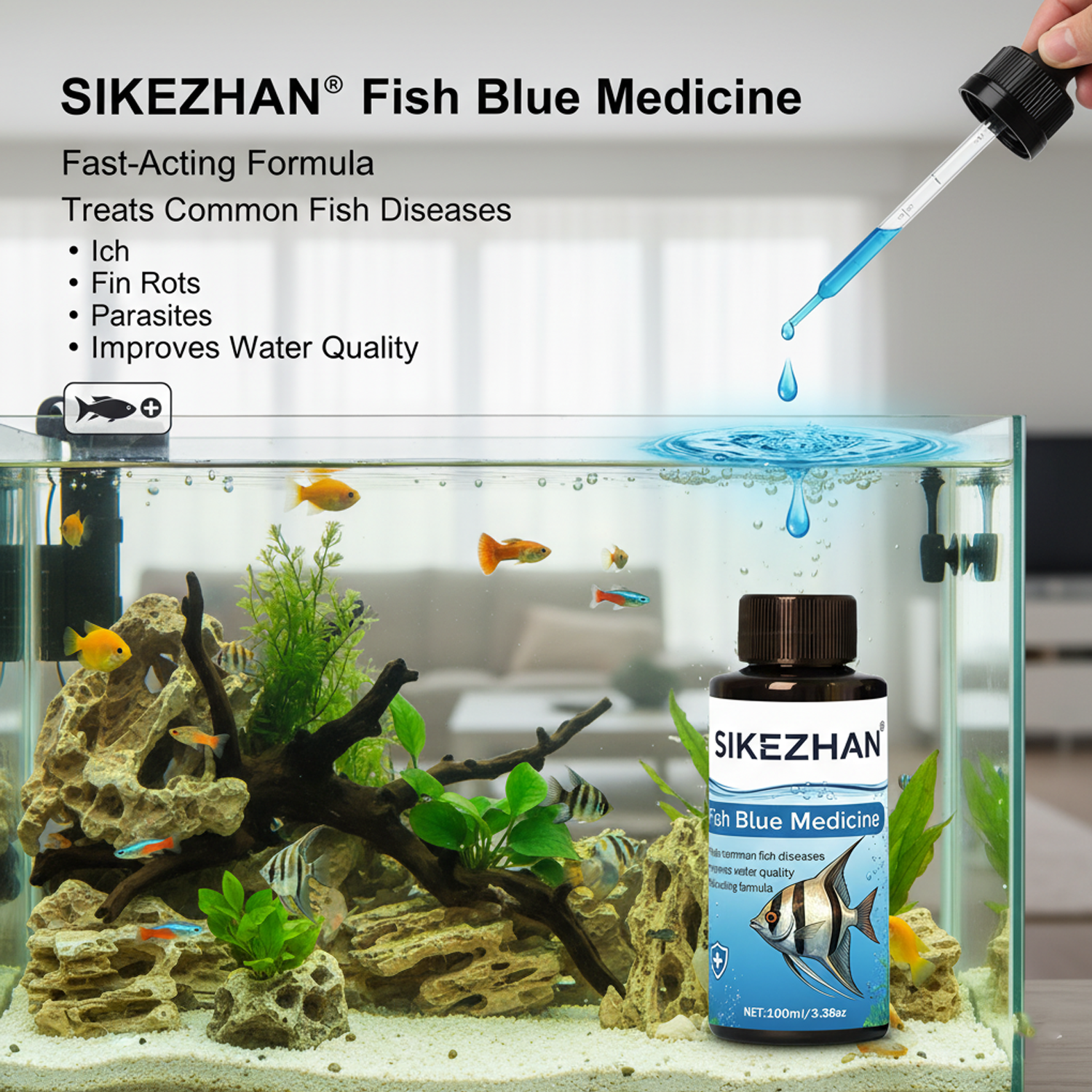 Large 500ml Methylene Blue Fis - Aquarium Xxl ulasan dan harga