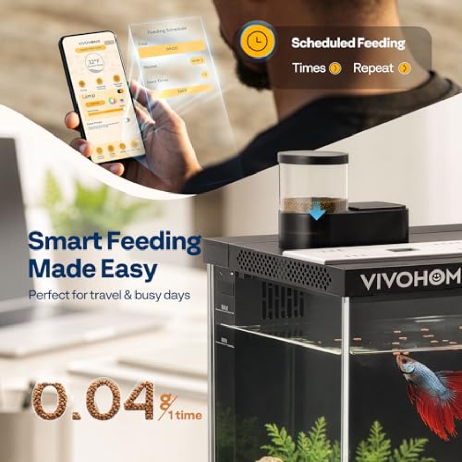 5 Gallon Smart Fish Tank with  - Aquarium Fish Auto Feeder ulasan dan harga