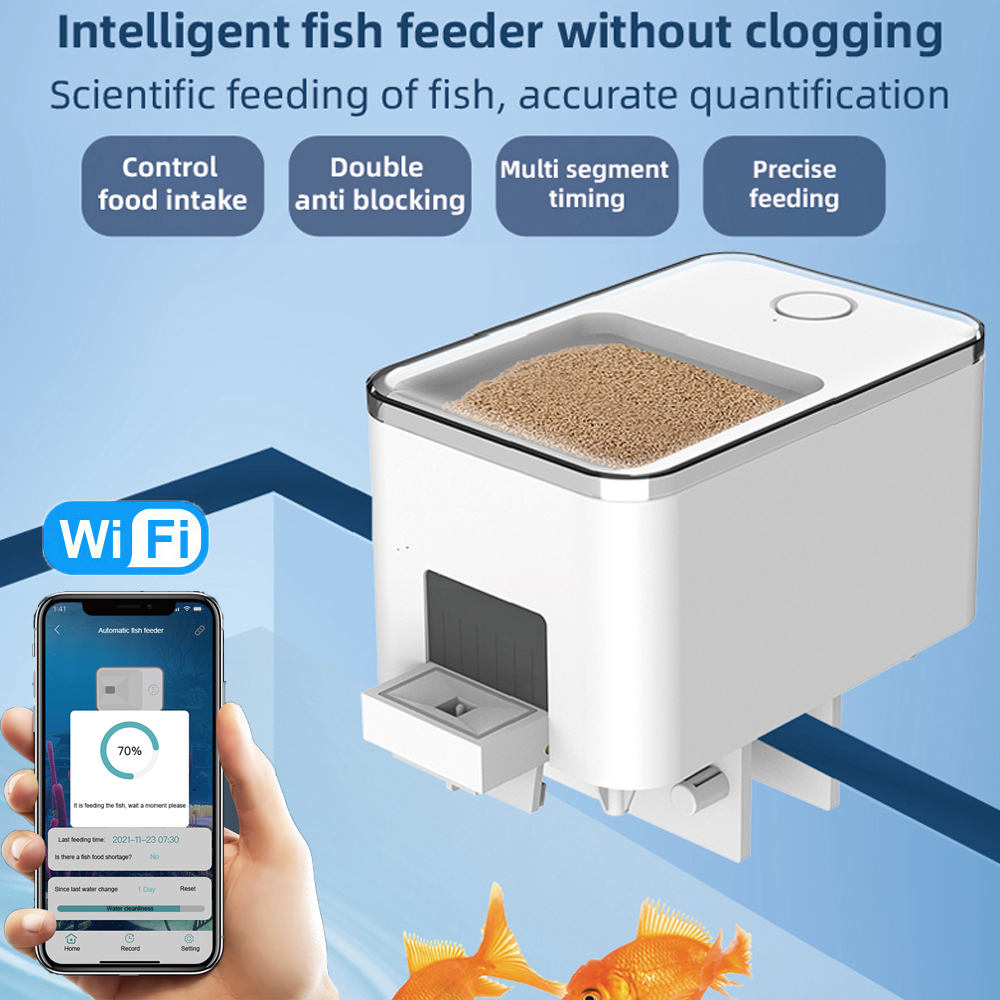 WiFi Smart Automatic Feeder Aq - Aquarium Fish Auto Feeder ulasan dan harga