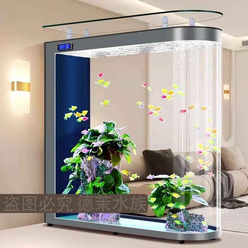 Floor-to-ceiling glass fish ta - Aquarium Xxl ulasan dan harga