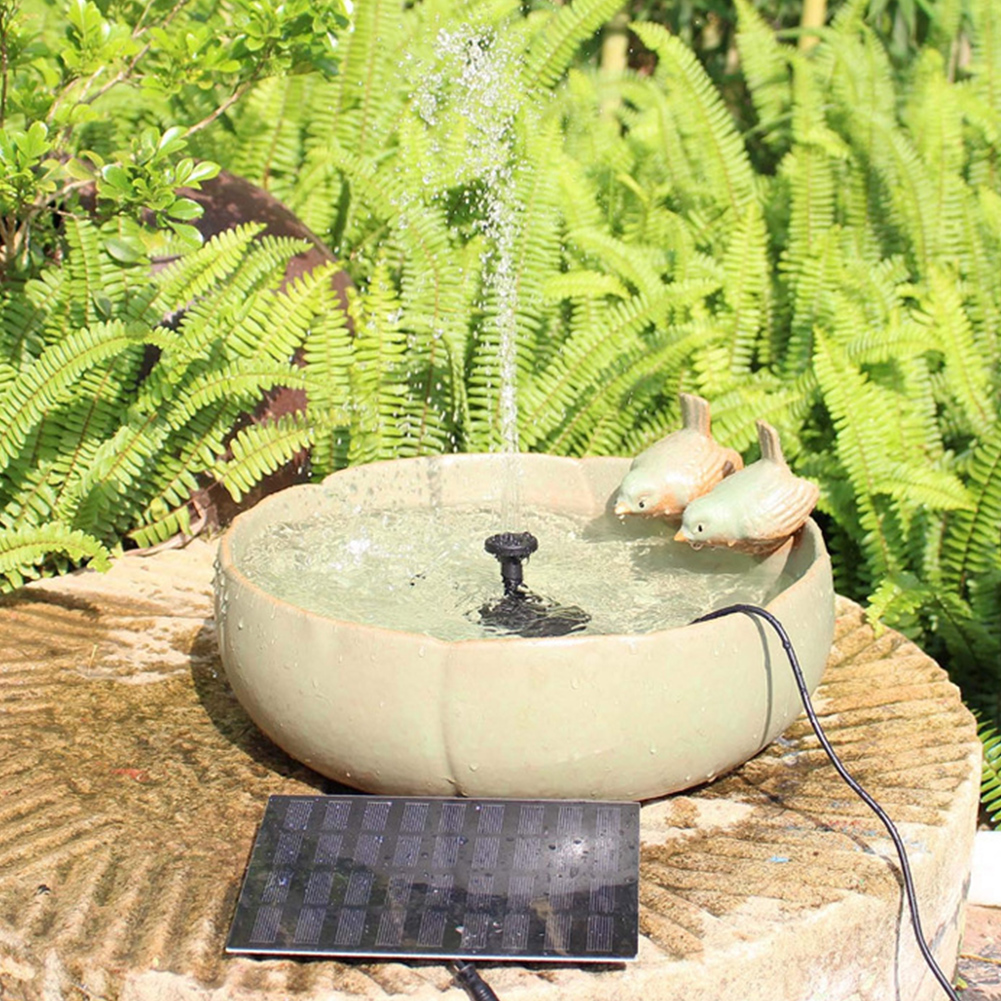 1.2W Solar Fountain 200L/h wit - Aquarium Fish Care ulasan dan harga