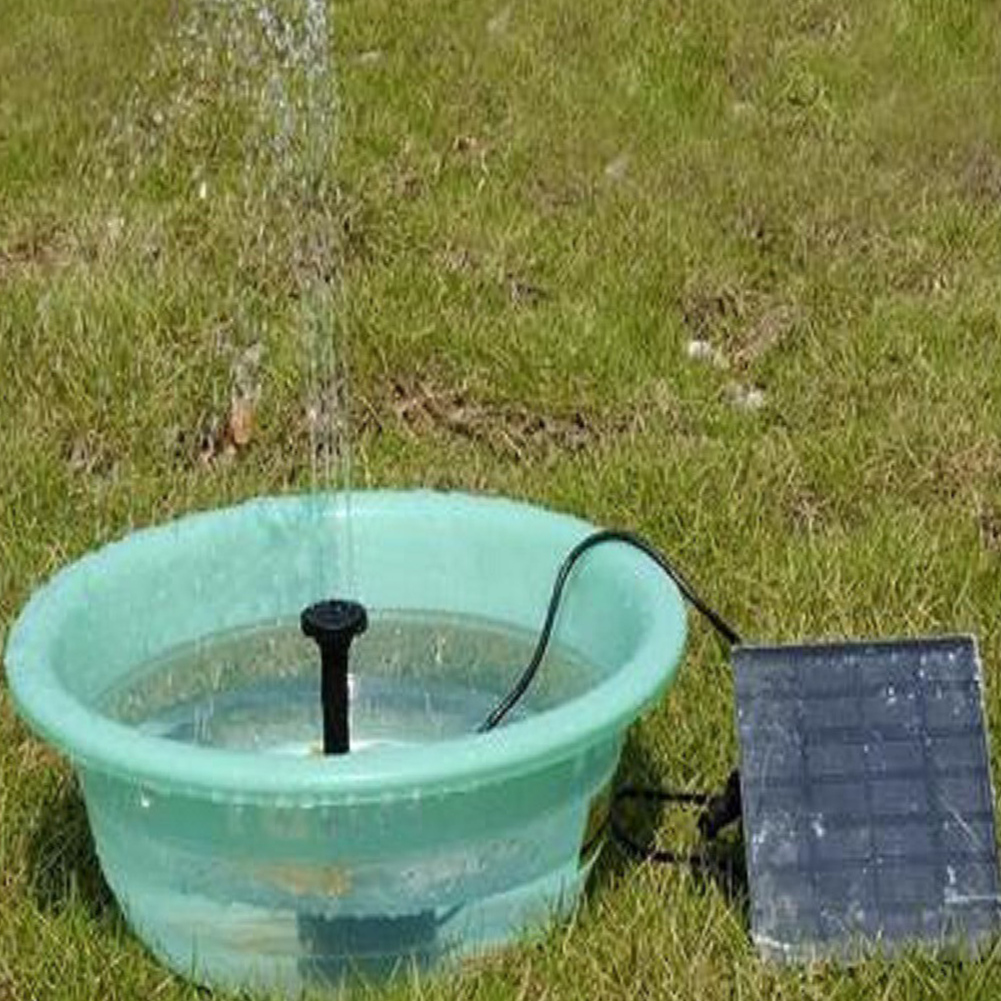 1.2W Solar Fountain 200L/h wit - Aquarium Fish Care ulasan dan harga