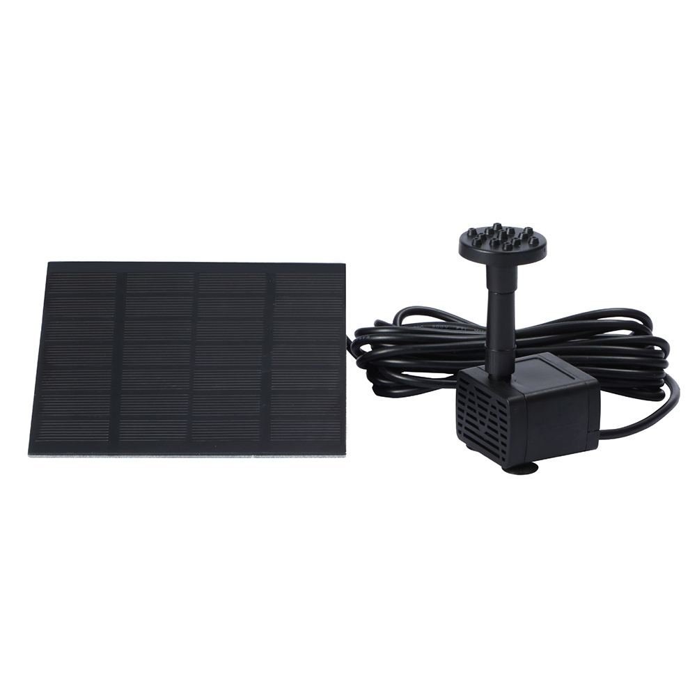 1.2W Solar Fountain 200L/h wit - Aquarium Fish Care ulasan dan harga
