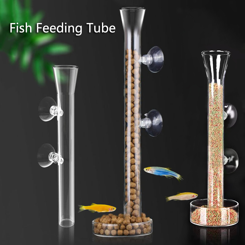 Glass Aquarium Feeder Tube Dis - Aquarium Fish Auto Feeder ulasan dan harga