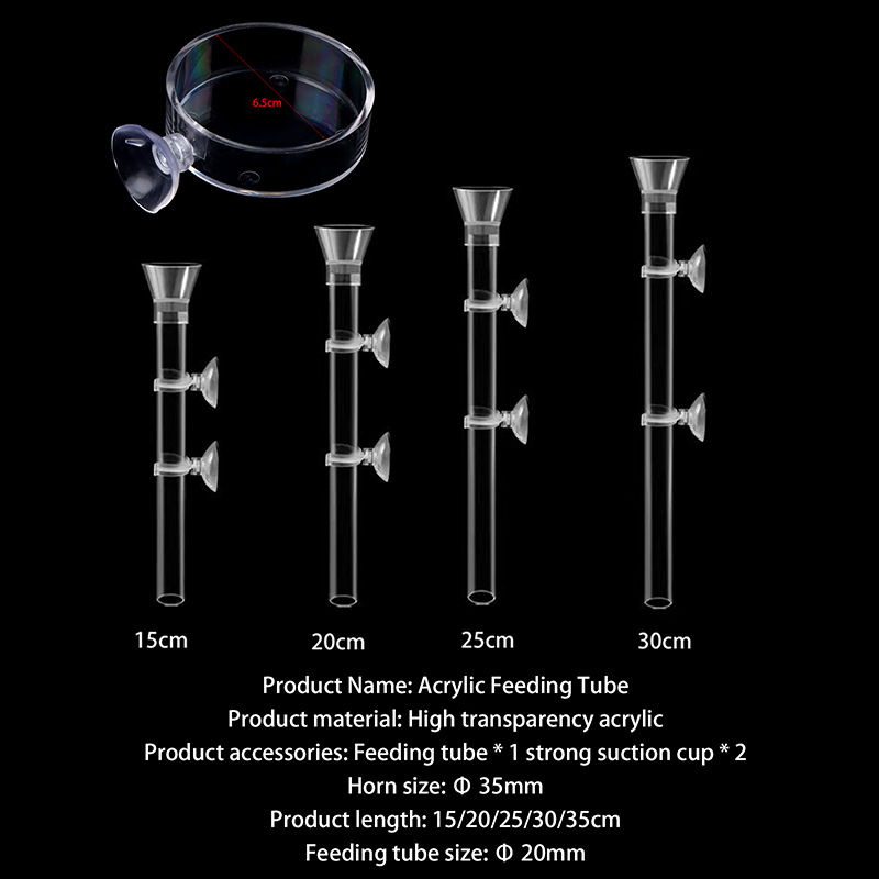 ⭐ Acrylic Aquarium Feeder Tube - Aquarium Fish Food ulasan dan harga