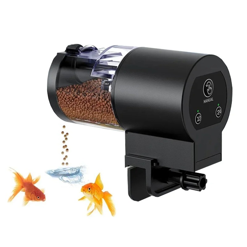 100ml Digital Automatic Fish F - Aquarium Fish Auto Feeder ulasan dan harga