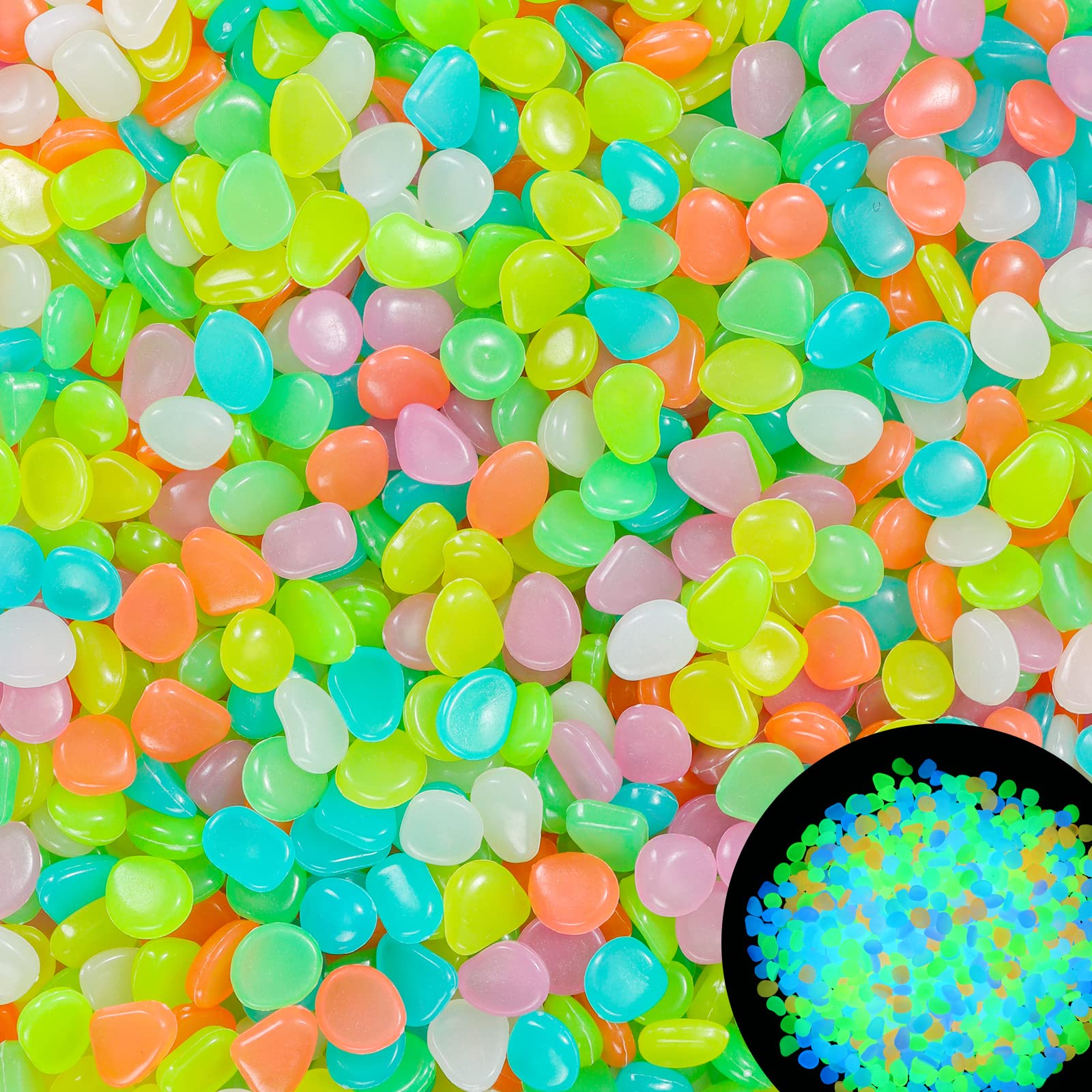 100Pcs Glow in the Dark Garden - Aquarium Decoration Rock ulasan dan harga
