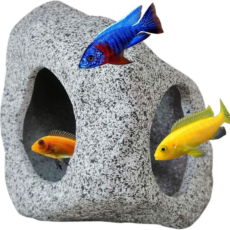 Fish Tank Cave Stone Landscapi - Aquarium Fish Tank Price ulasan dan harga