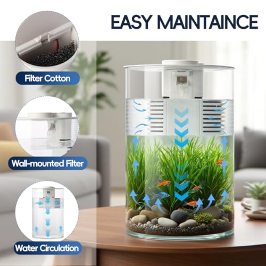 3 Gallon Self Cleaning Fish Ta - Fish Co Aquarium ulasan dan harga