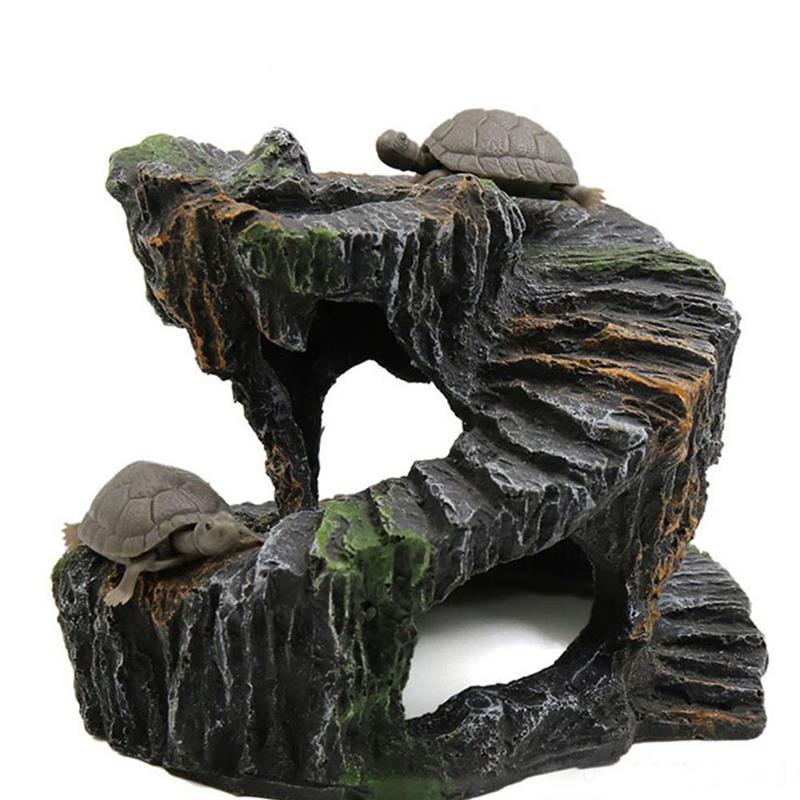 Resin Turtle Basking Platform  - Aquarium Decoration Rock ulasan dan harga