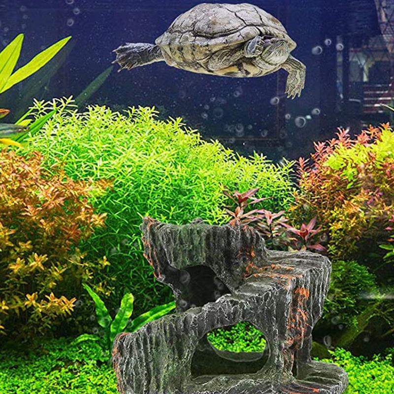 Resin Turtle Basking Platform  - Aquarium Decoration Rock ulasan dan harga